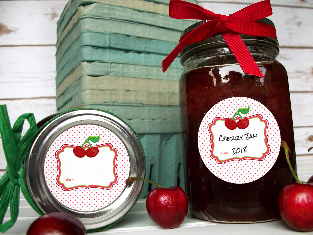 Cherry Jam & Jelly Canning Labels | CanningCrafts.com