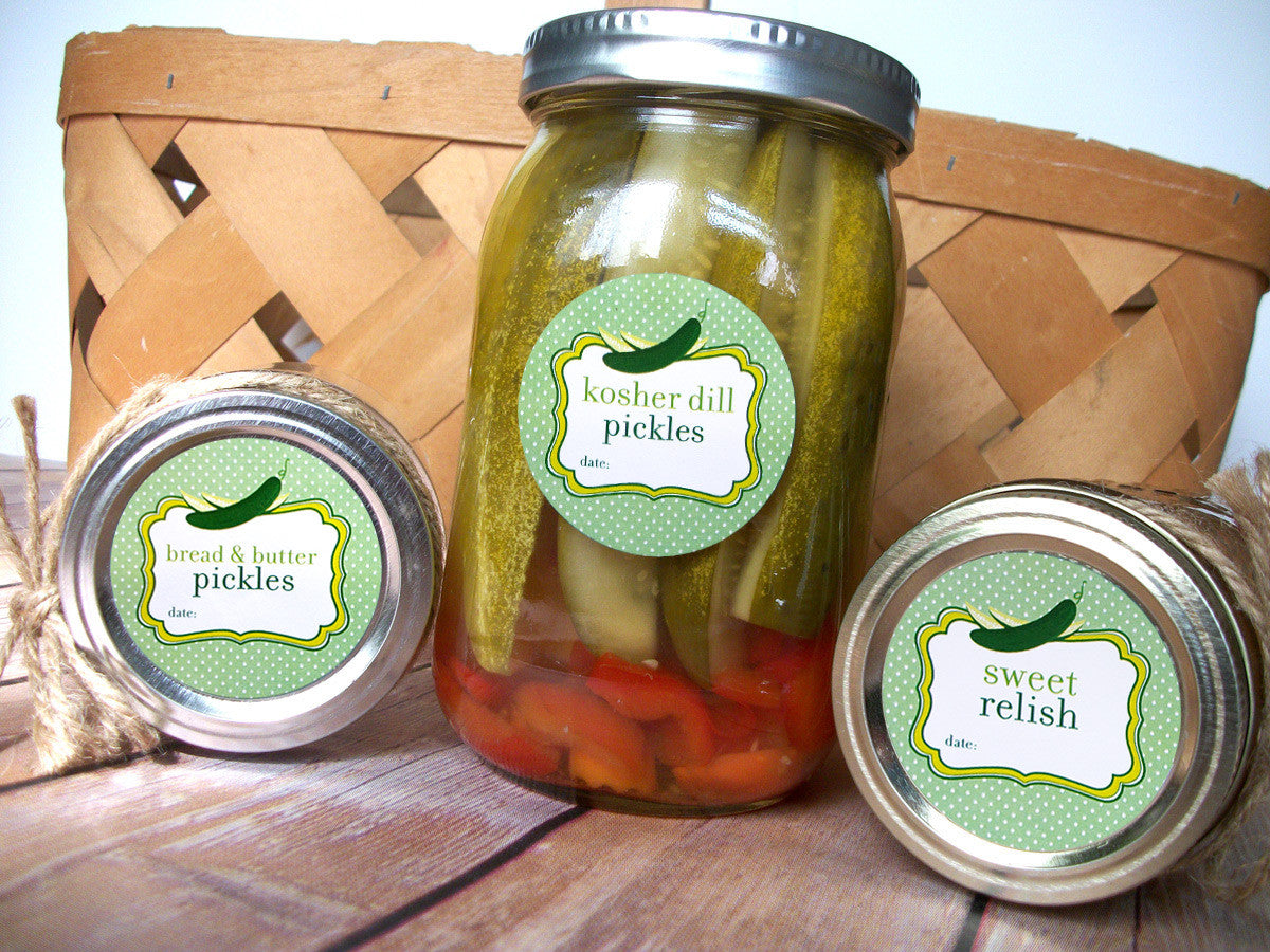 bread & butter & kosher dill pickle canning labels | CanningCrafts.com