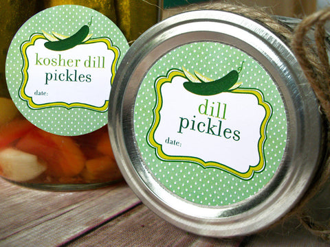 kosher dill pickle canning jar labels | CanningCrafts.com