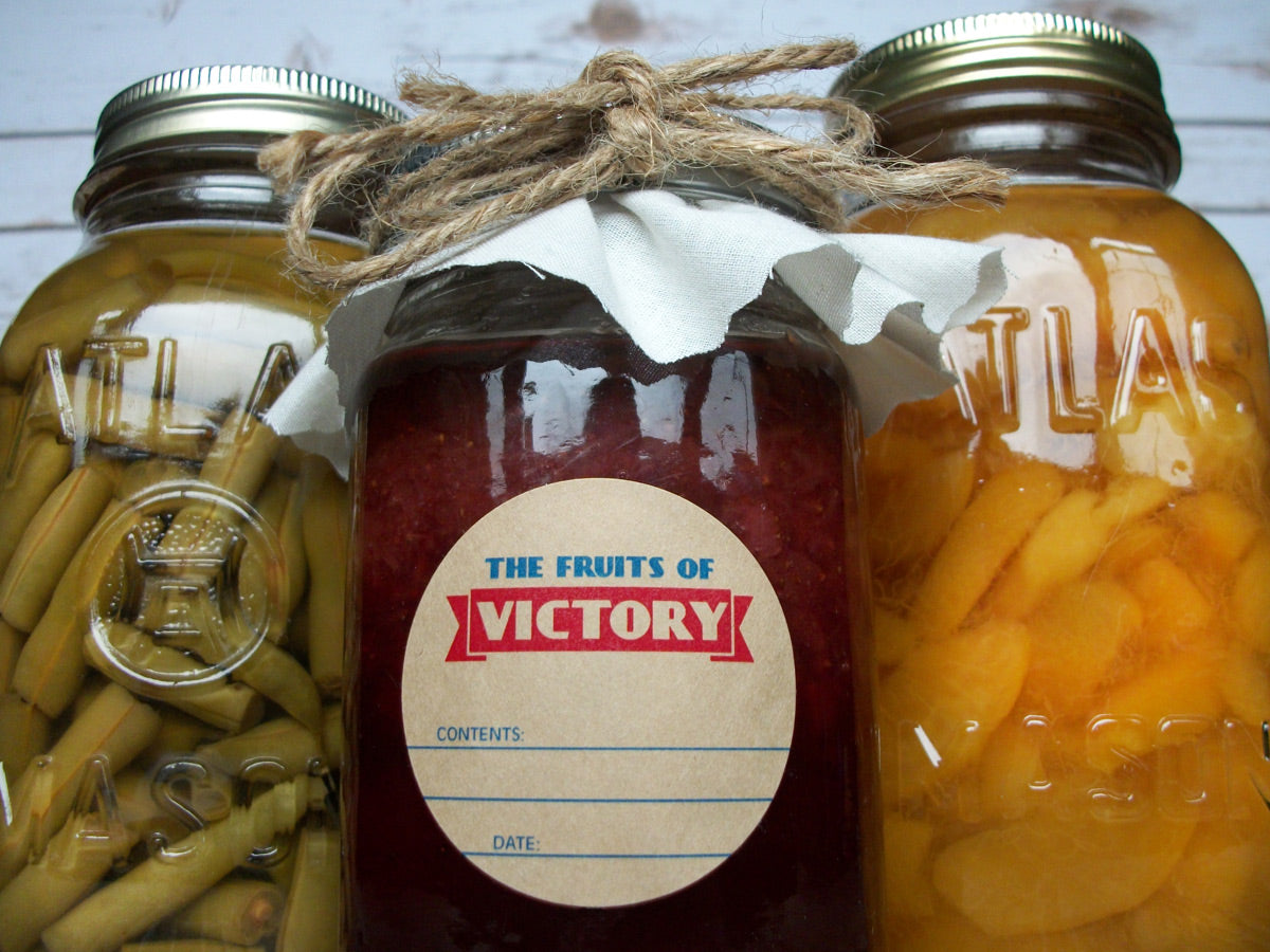 Fruits of victory garden canning jar labels | CanningCrafts.com
