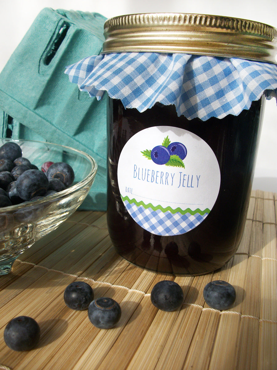 Blueberry Jelly Canning Jar Labels | CanningCrafts.com