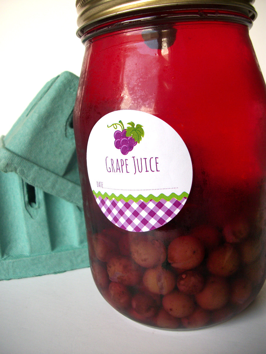 Grape Juice Canning Jar Labels | CanningCrafts.com