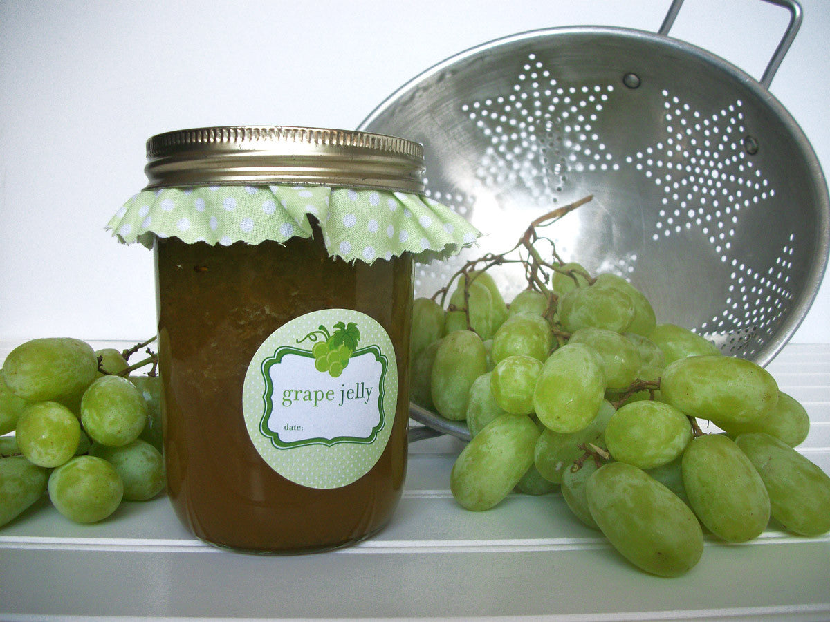 Green grape canning jar label | CanningCrafts.com