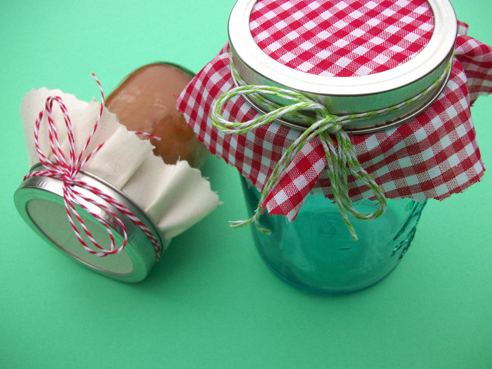 Red & White Baker's Twine for mason jar gifts | CanningCrafts.com