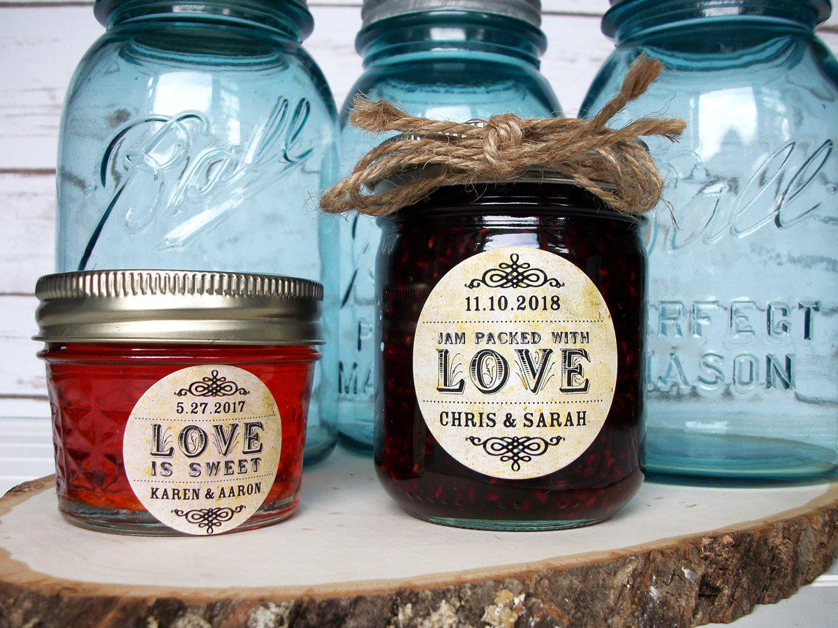 custom jam packed with love wedding label | CanningCrafts.com