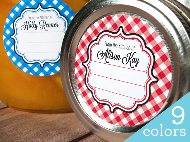 Custom Gingham Kitchen Labels, gifts for canners, bakers, & cooks – CanningCrafts custom-gingham-kitchen-labels-gifts-for-canners-bakers-cooks-canningcrafts