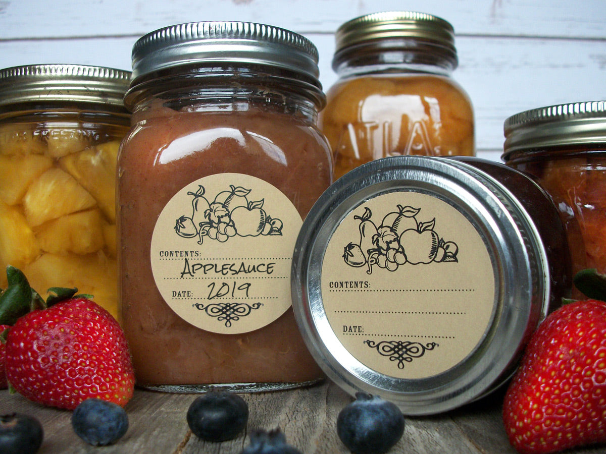 Kraft Fruit Mason Canning Jar Labels | CanningCrafts.com