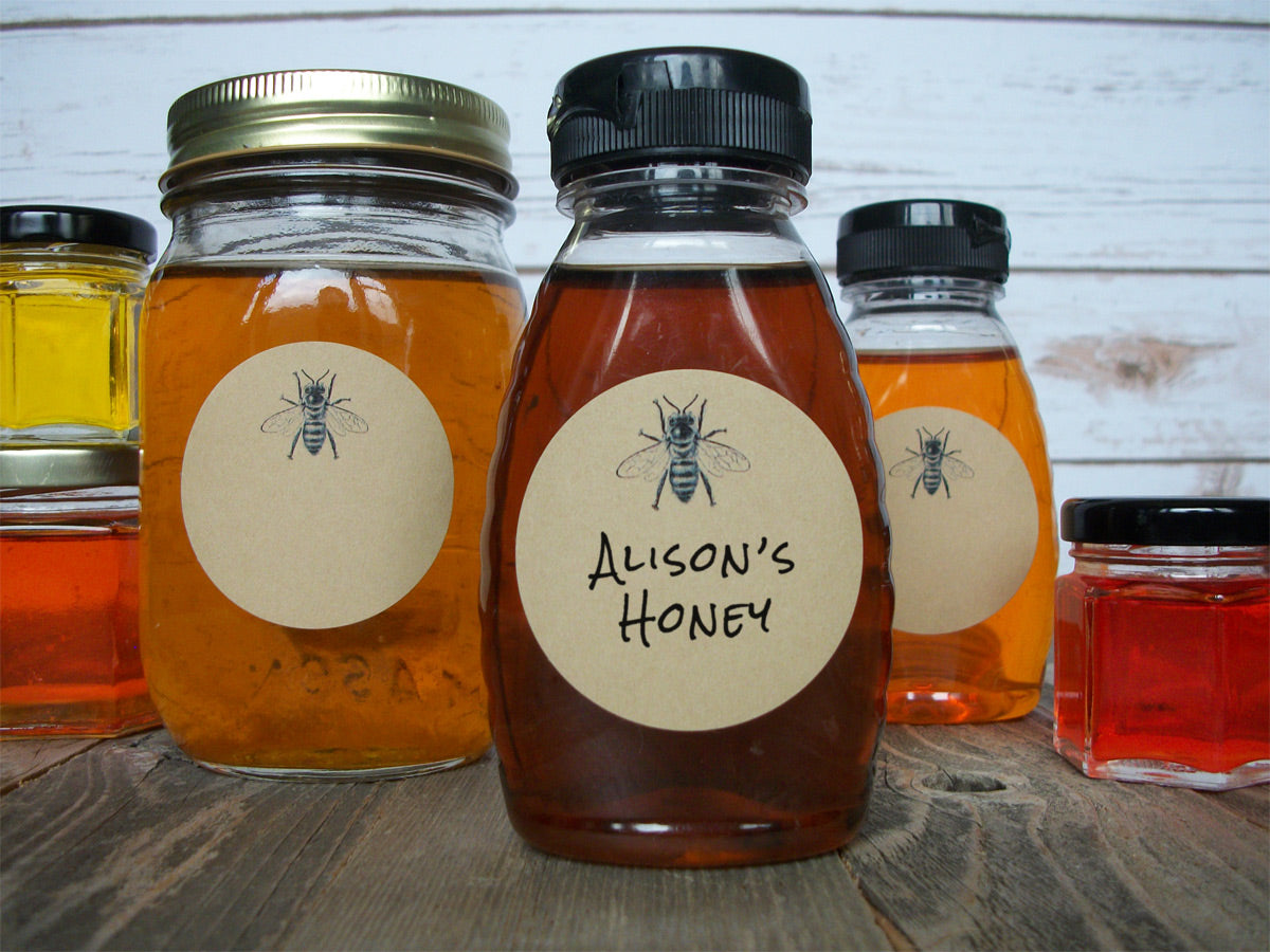 Kraft Honey Bee canning labels | CanningCrafts.com