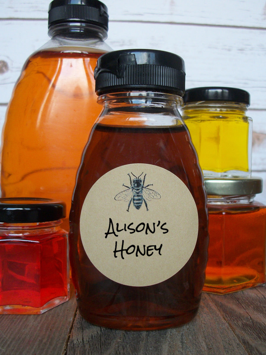 Kraft Honey Bee canning & bottle labels | CanningCrafts.com