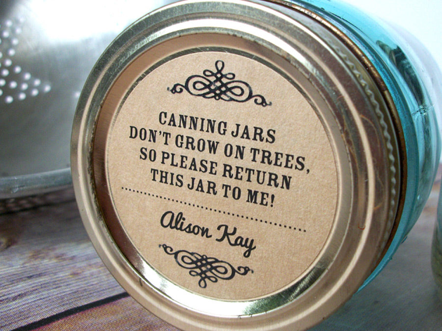 Custom Kraft Canning Jars Don't Grow on Trees Return Jar Poem Canning Labels | CanningCrafts.com