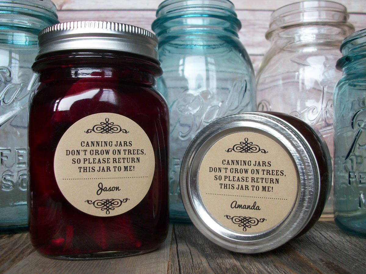 Custom Kraft Canning Jars Don't Grow on Trees Return Jar Poem Canning Labels | CanningCrafts.com
