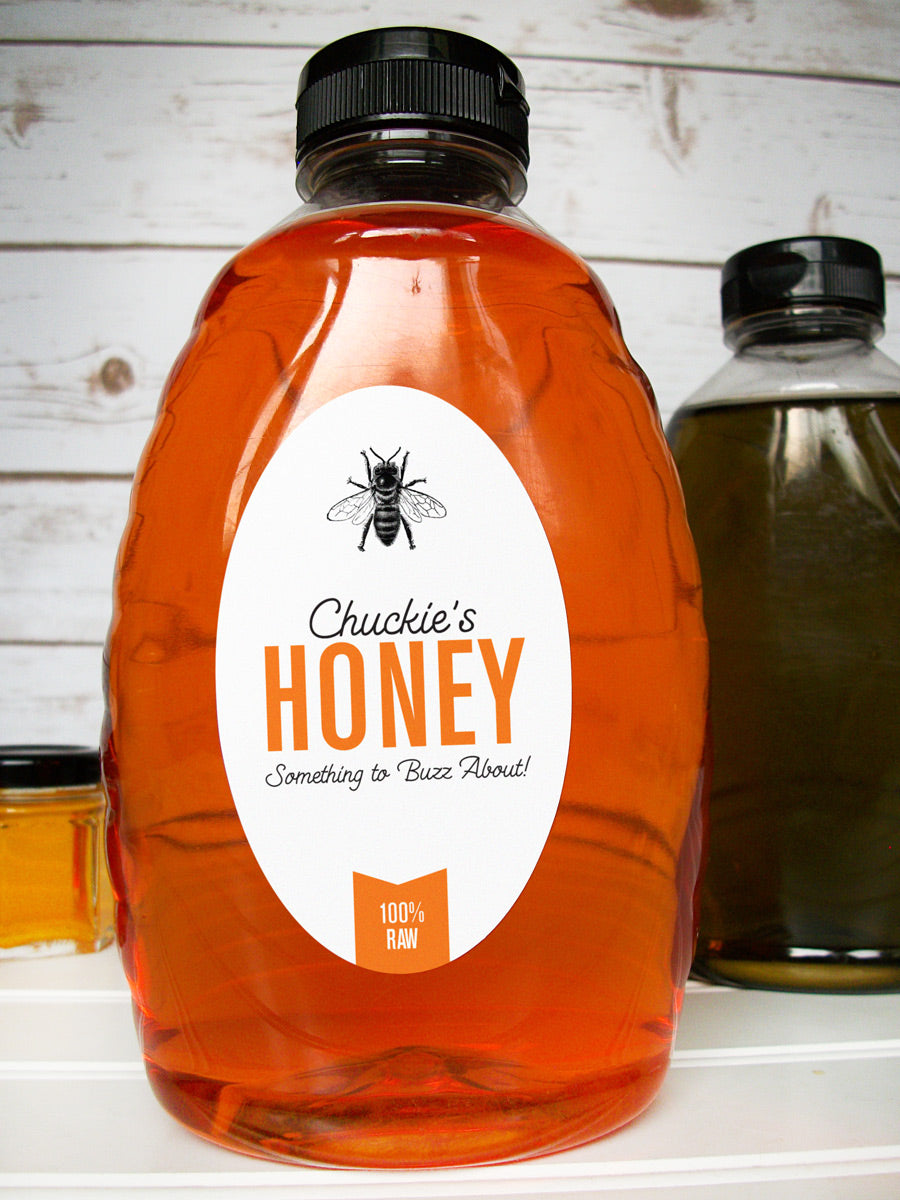 Custom Colorful Large Oval Honey Labels | CanningCrafts.com