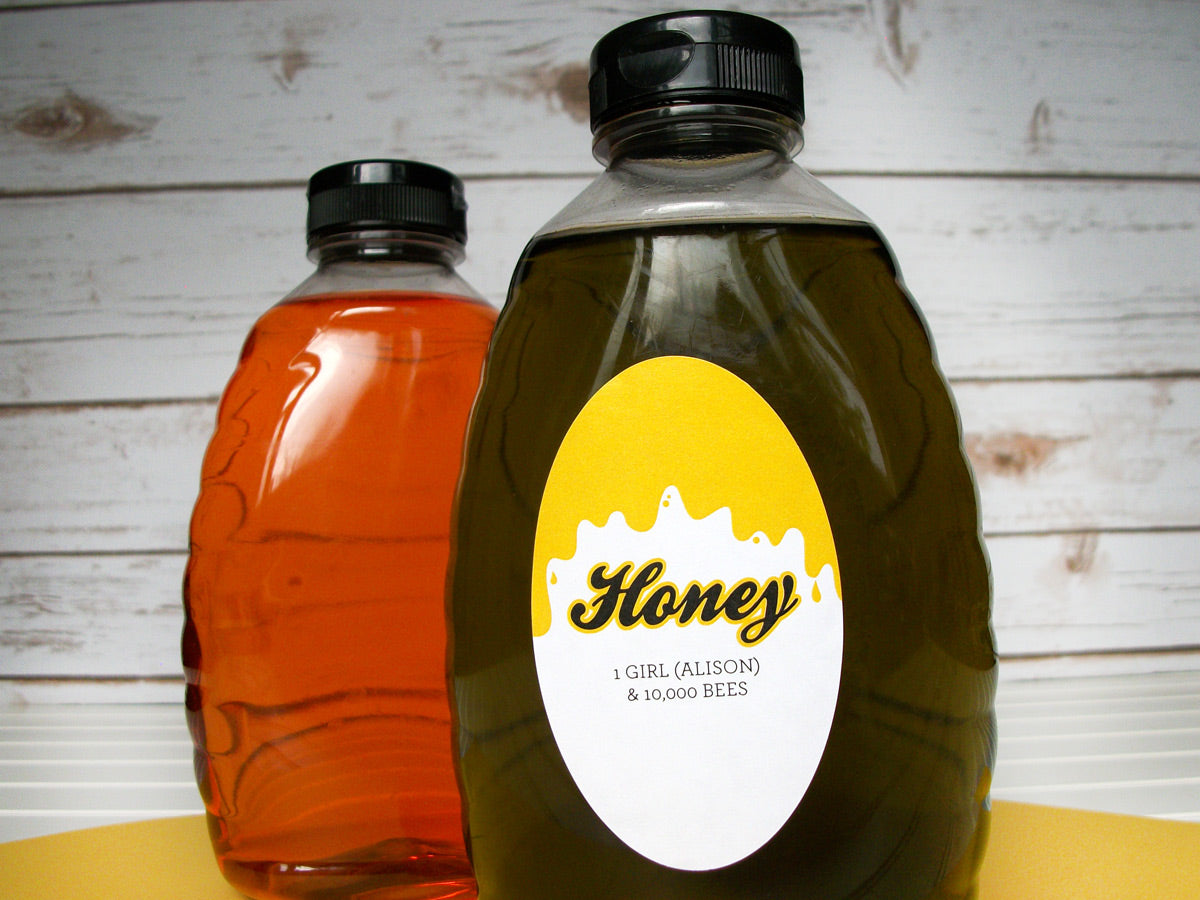 Custom Liquid Gold Large Oval Honey Labels | CanningCrafts.com