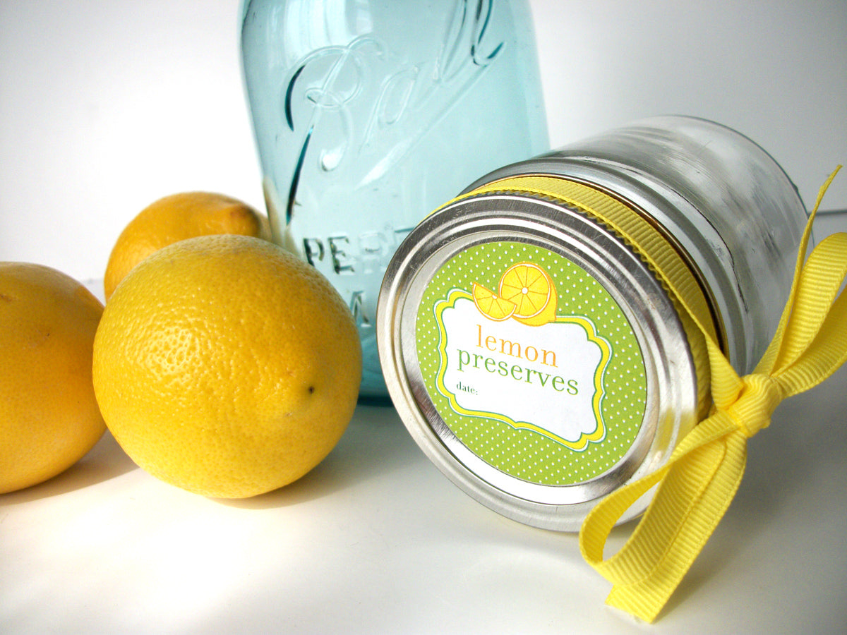 Lemon Preserves Canning Labels | CanningCrafts.com