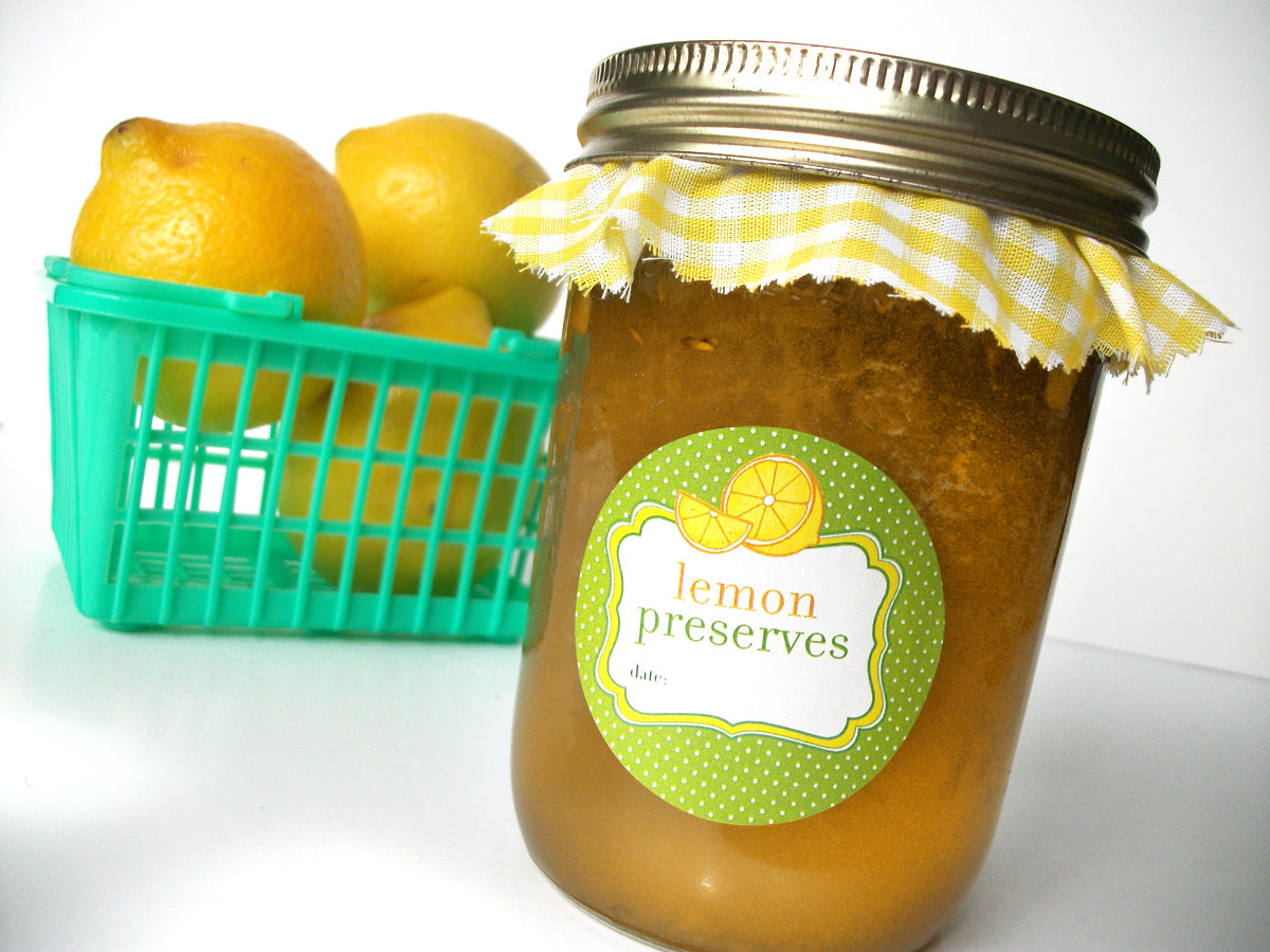 Lemon Preserves Canning Jar Labels | CanningCrafts.com