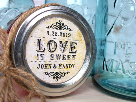 Mason Jar Wedding Favors and Labels - Fillmore Container