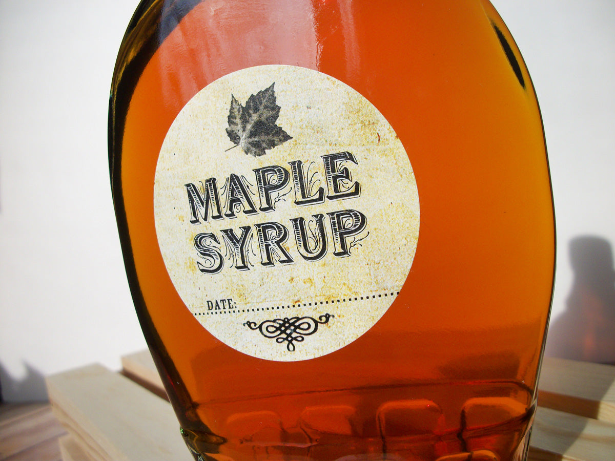 Vintage Maple Syrup Bottle Labels