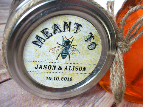 Vintage Meant to Bee Wedding Canning Labels | CanningCrafts.com