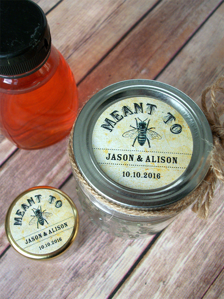 Vintage Meant to Bee Wedding Canning Favor Labels | CanningCrafts.com