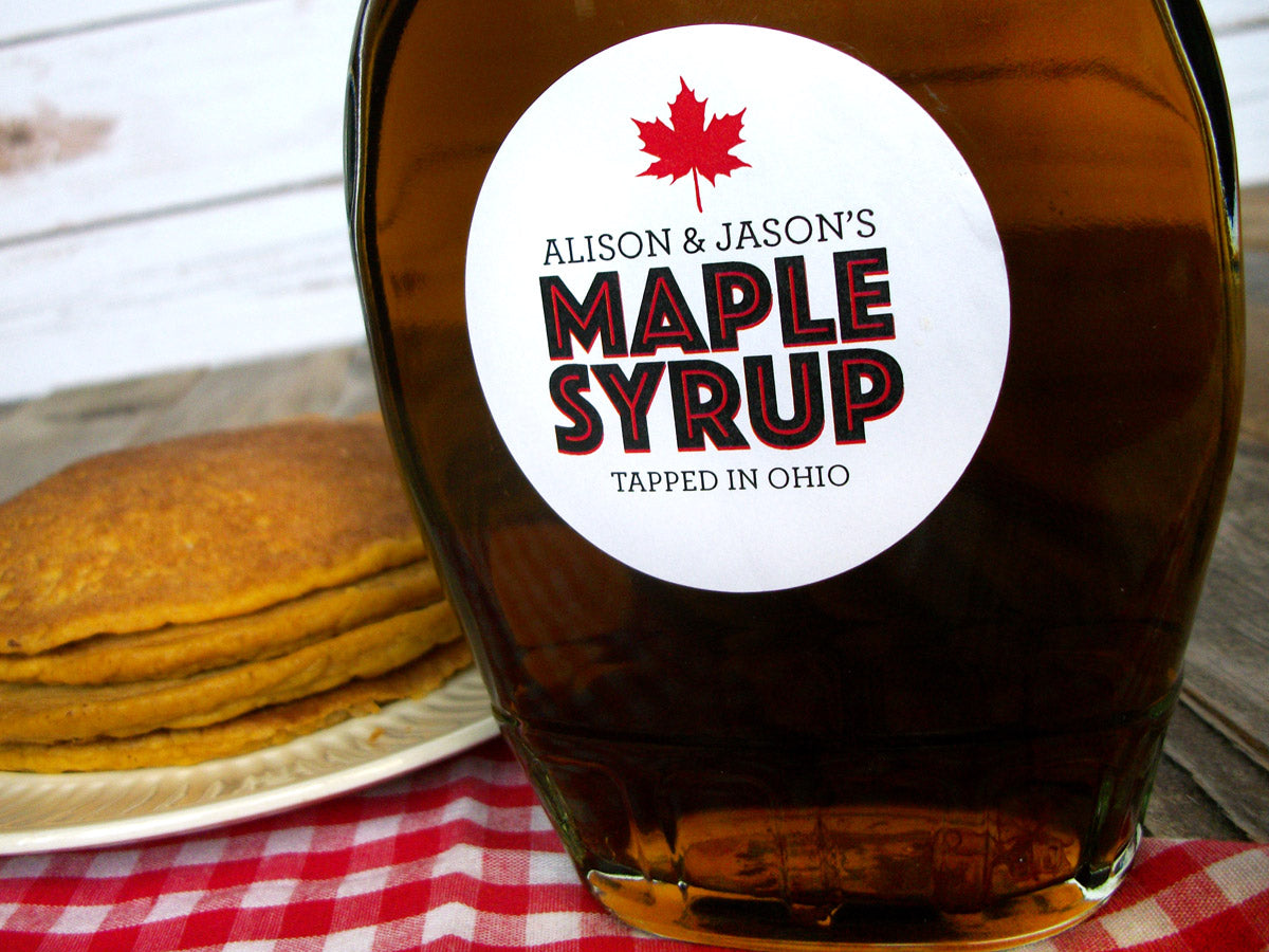 Label Maple Custom Modern Maple Syrup Labels, gifts for home-based maple sugarers ...
