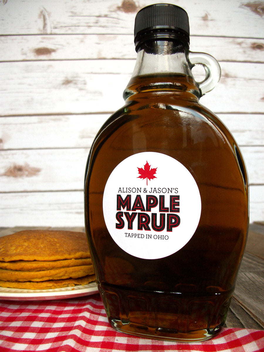 Label Maple Custom Modern Maple Syrup Labels, gifts for home-based maple sugarers ...