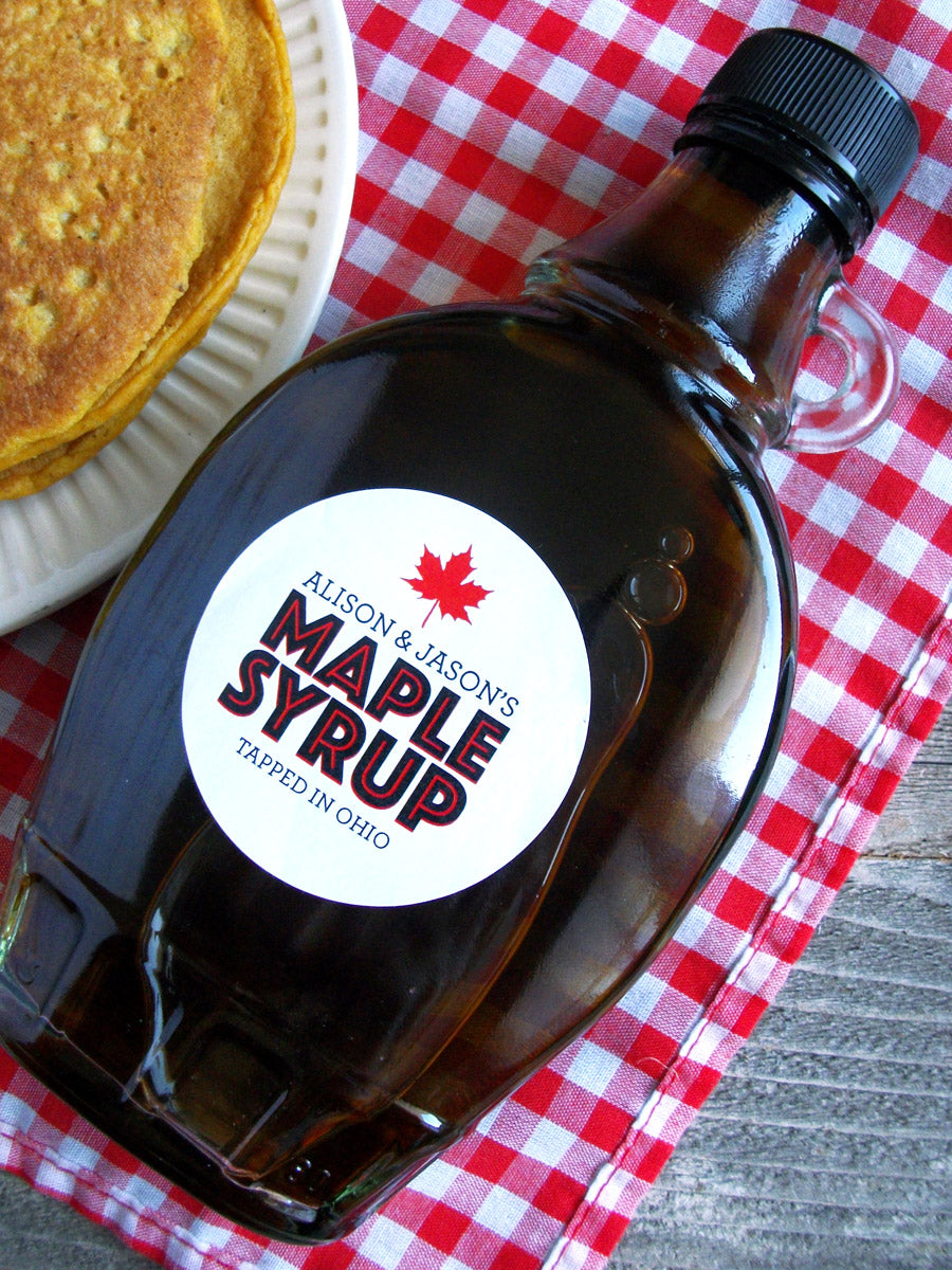 Label Maple Custom Modern Maple Syrup Labels, gifts for home-based maple sugarers ...