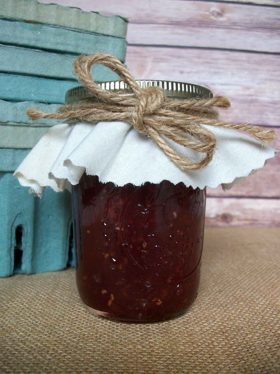 White Muslin Jam Jar Covers for wedding & shower favor jars | CanningCrafts.com