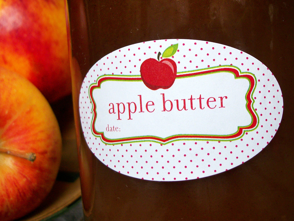 Cute Apple Butter Canning Labels