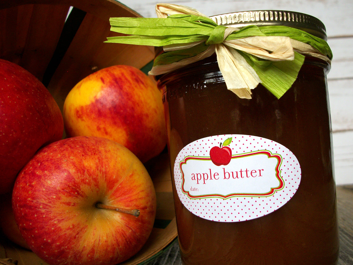 Oval Apple Butter canning jar labels | CanningCrafts.com