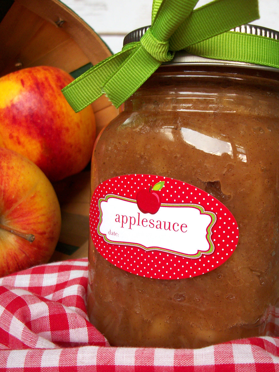 oval applesauce canning label | CanningCrafts.com