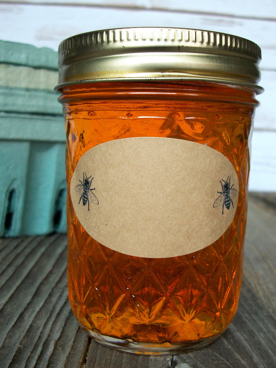 Oval canning jar labels for quilted Ball jam jars | CanningCrafts.com