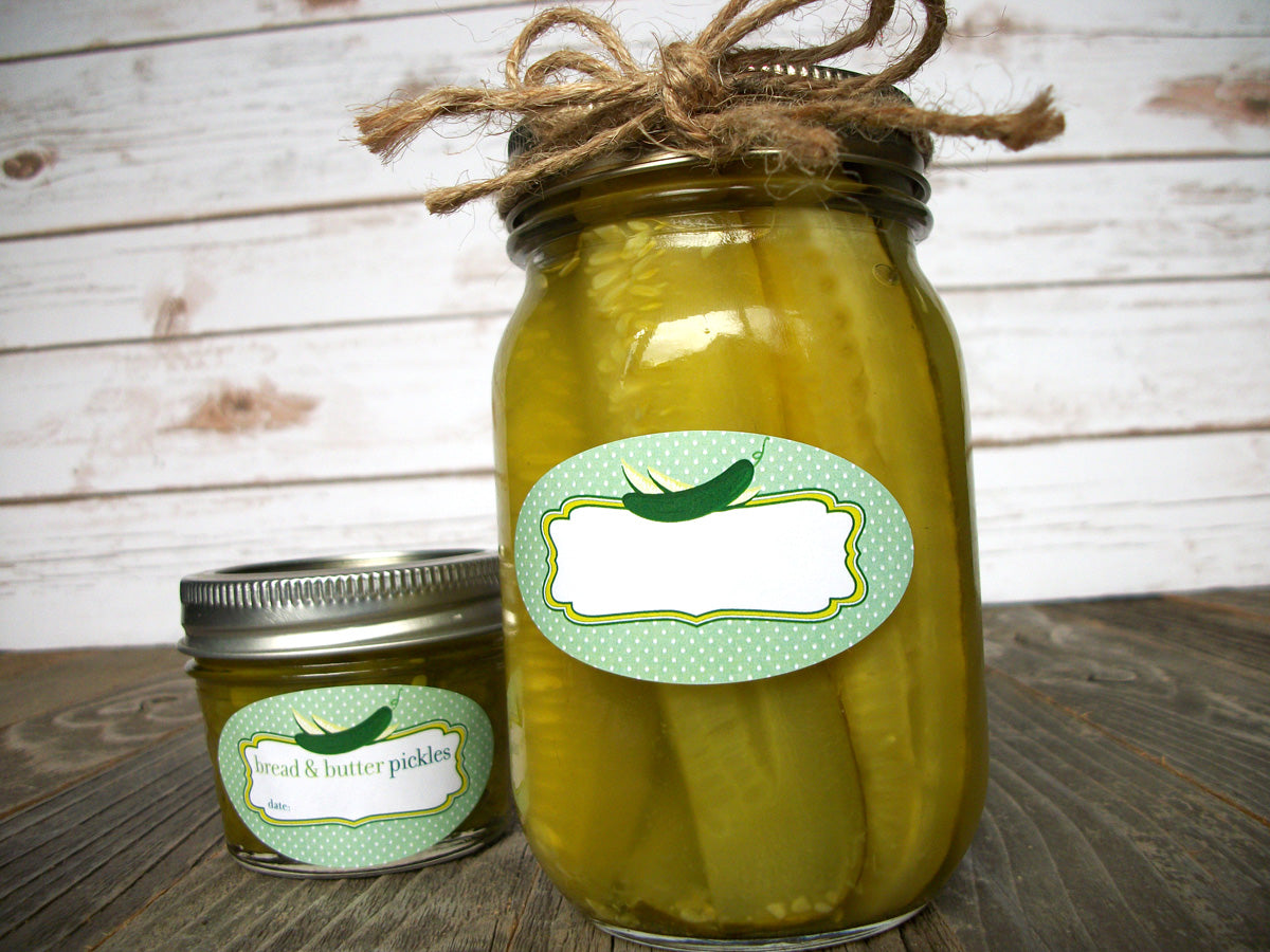 oval pickle canning jar labels | CanningCrafts.com