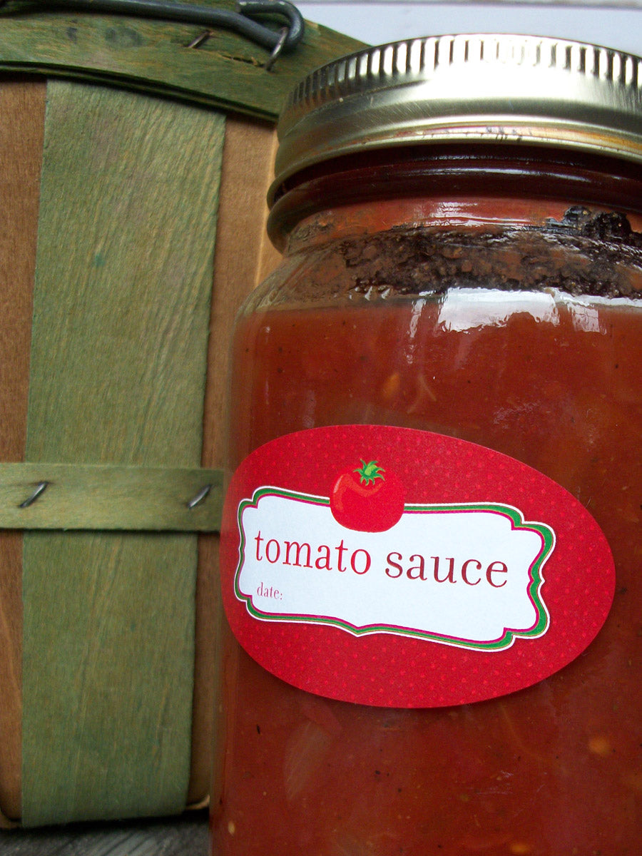 tomato sauce canning jar labels | CanningCrafts.com