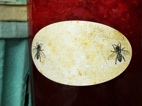 Oval Honey Bee Canning Jar Labels | CanningCrafts.com
