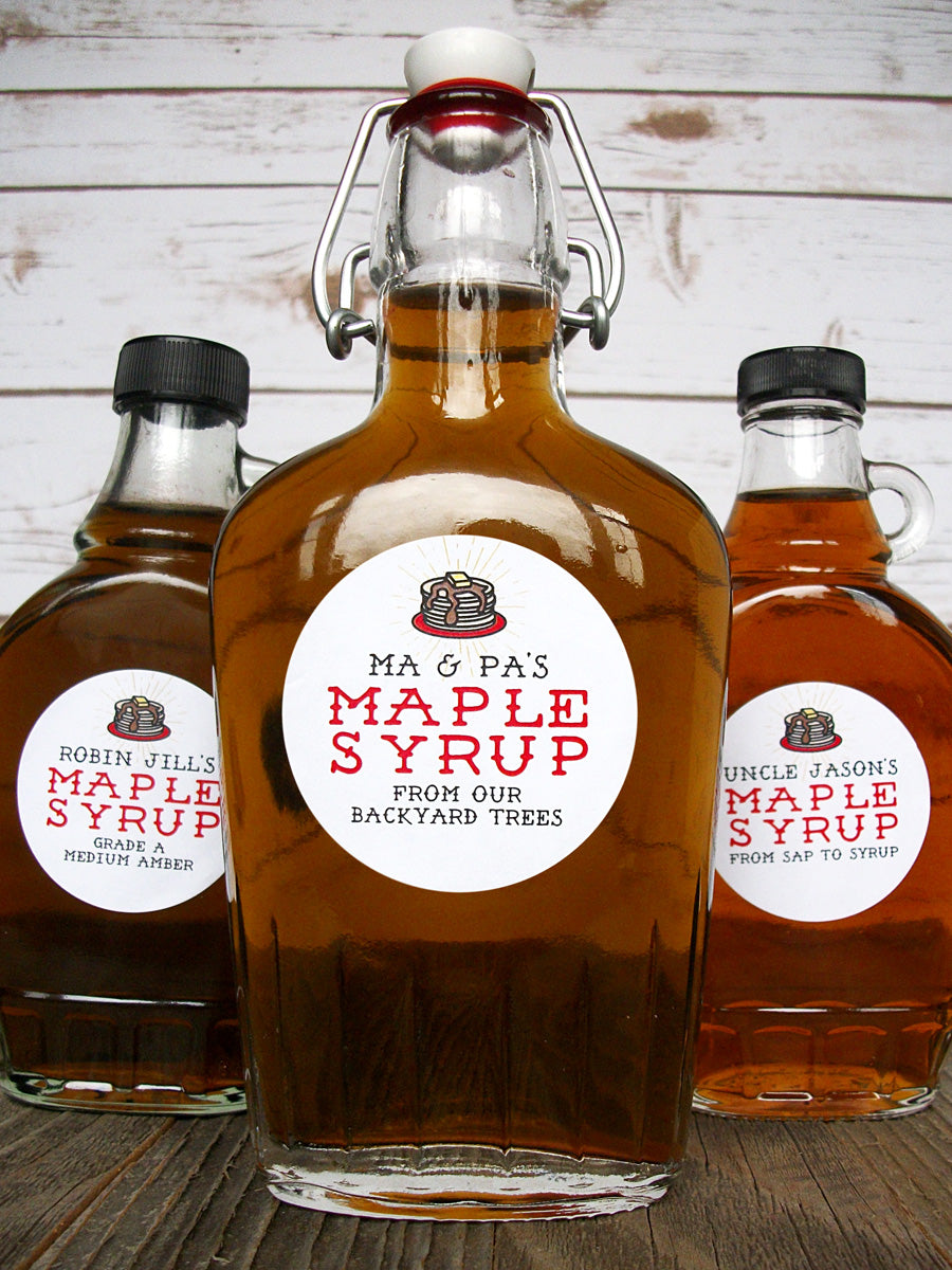 Custom Pancake Maple Syrup Labels | CanningCrafts.com