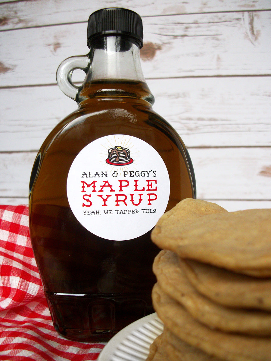 Custom Pancake Maple Syrup Bottle Labels | CanningCrafts.com