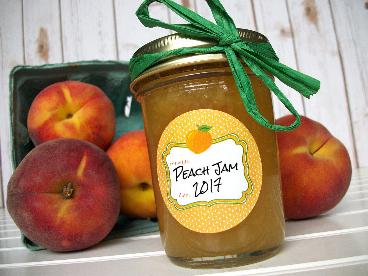 Apricot Peach Jam Canning Jar Labels | CanningCrafts.com