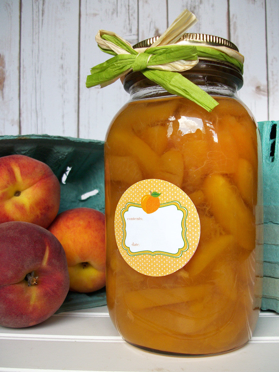 Peach Canning Jar Labels | CanningCrafts.com