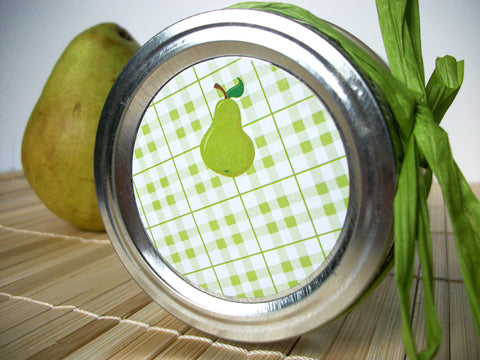 Plaid Pear Canning Labels | CanningCrafts.com