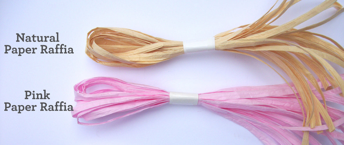 Paper Rope Ribbons for Crafts - Natural Raffia Ribbon Raffia Paper