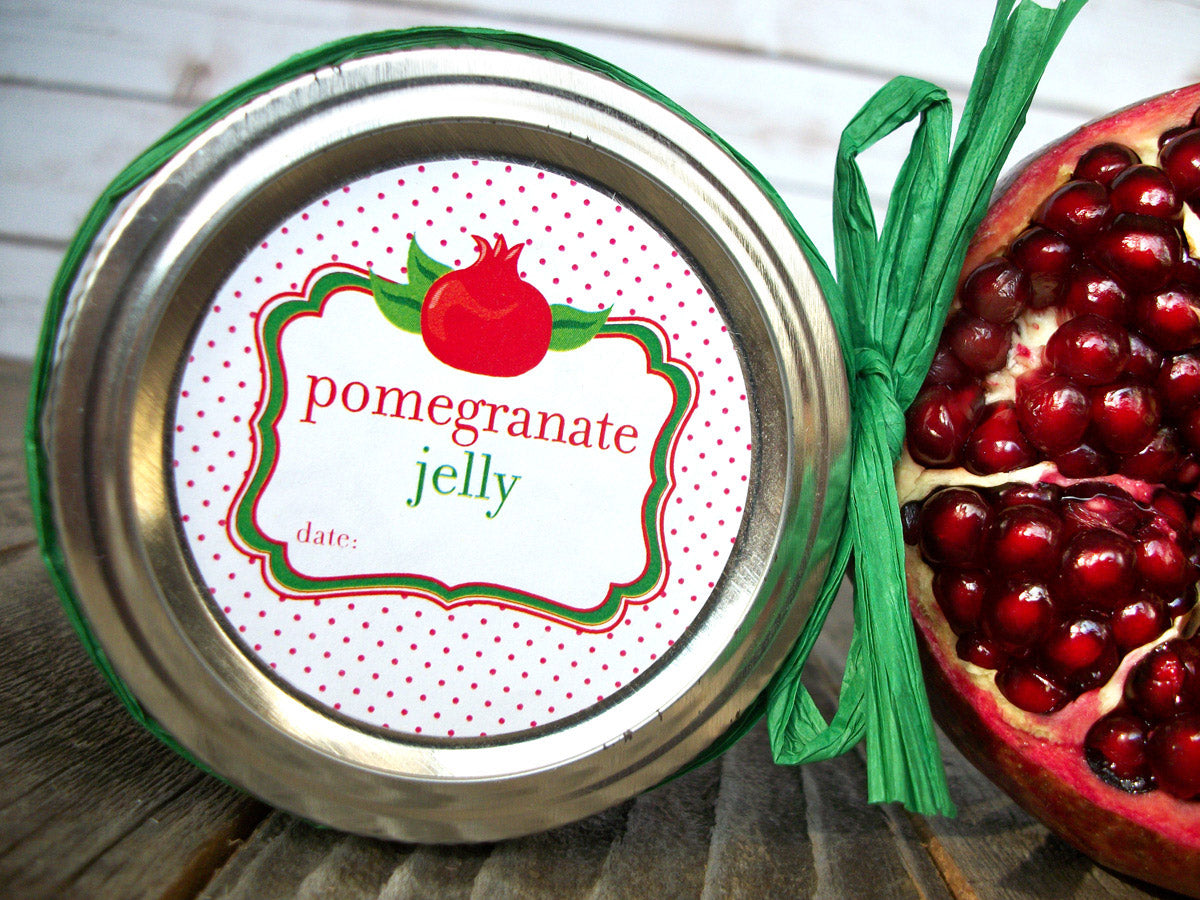 pomegranate jelly canning label | CanningCrafts.com
