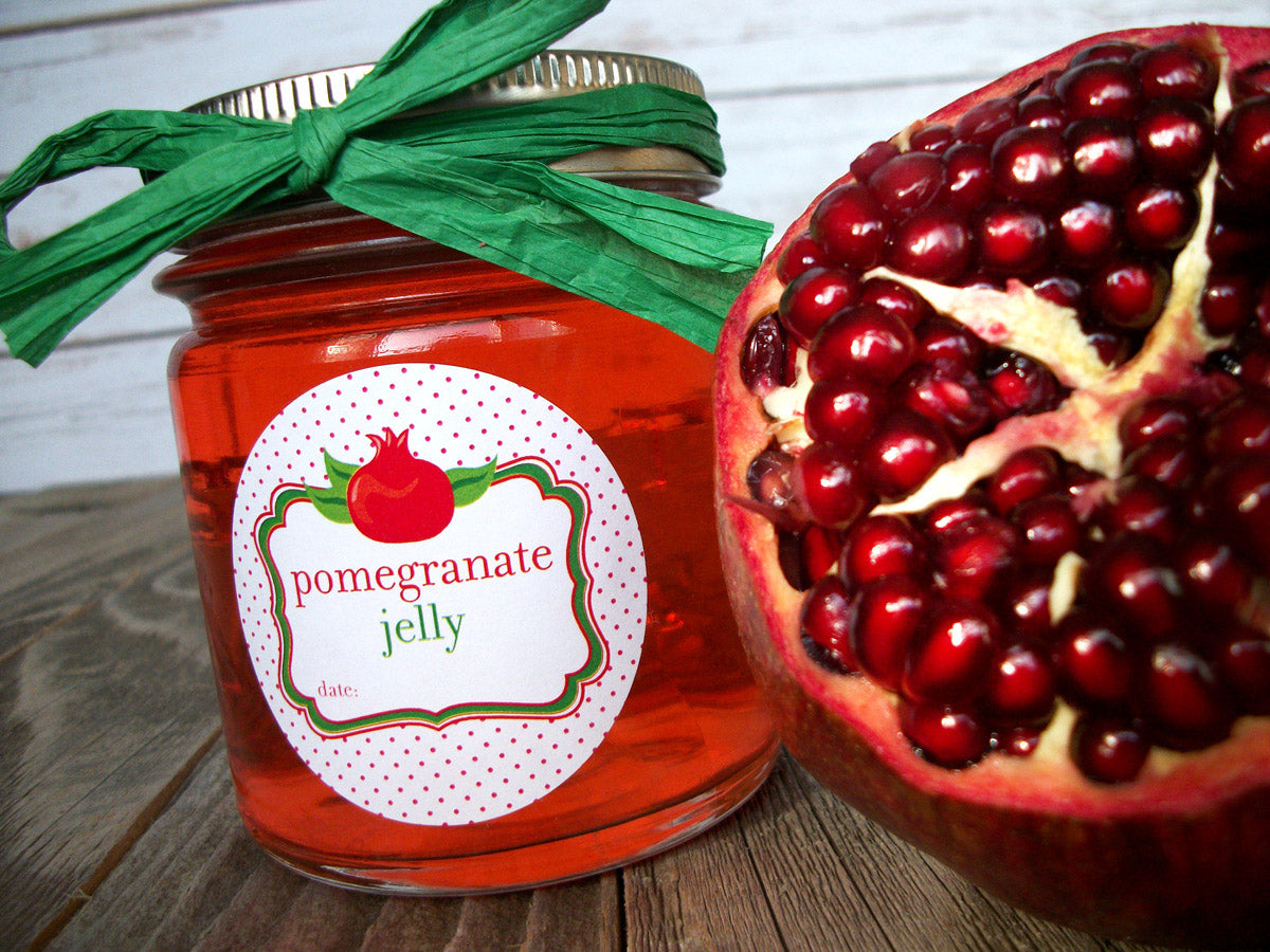 pomegranate jelly mason canning jar label | CanningCrafts.com