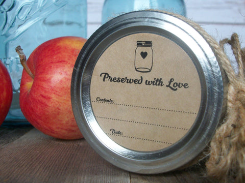Kraft Preserved with Love Canning Labels | CanningCrafts.com