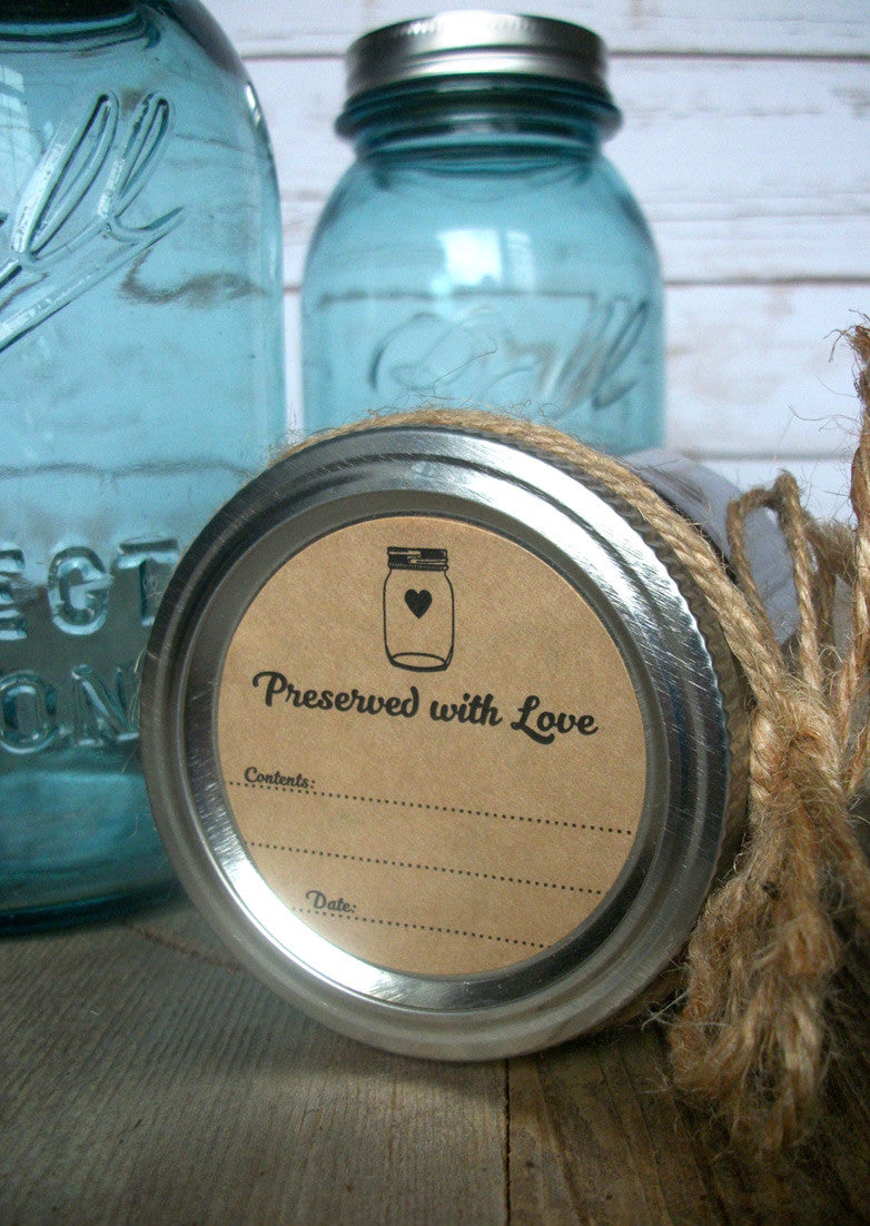 Kraft Paper Preserved with Love Canning Labels | CanningCrafts.com