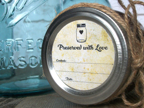 Vintage Preserved with Love Canning Labels | CanningCrafts.com