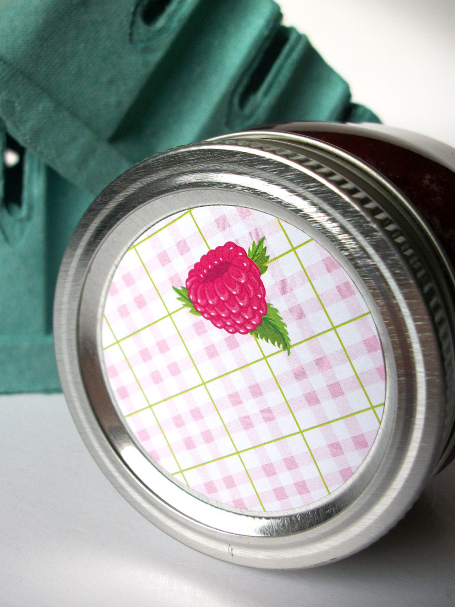 Red Raspberry Canning Jar Labels | CanningCrafts.com