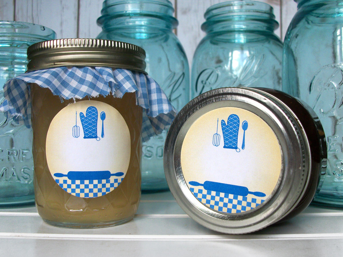 Blue Country Kitchen Mason Jar Labels | CanningCrafts.com