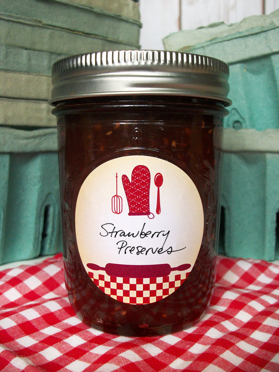 Red Country Kitchen Jam & Jelly JarLabels | CanningCrafts.com