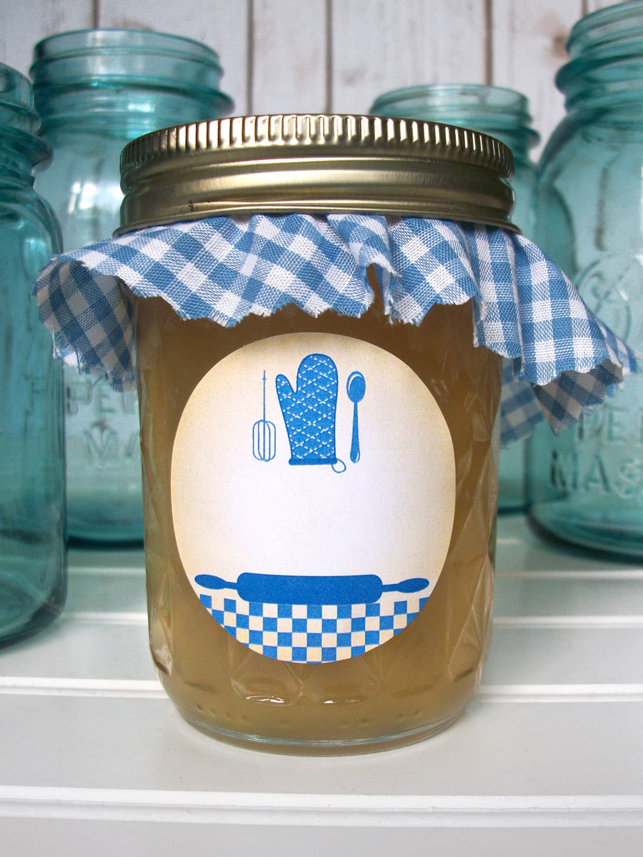 Blue Country Kitchen Mason Canning Jar Labels | CanningCrafts.com