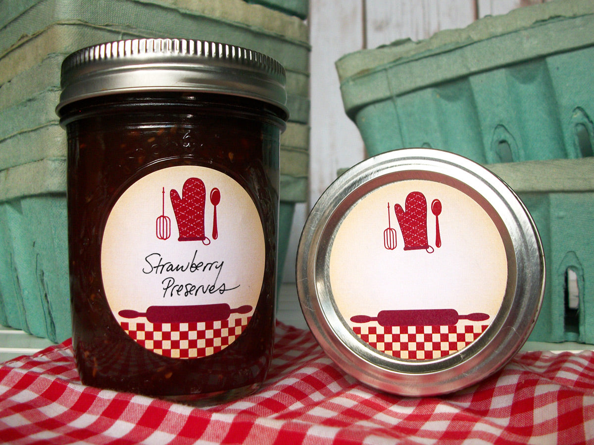 Red Country Kitchen Canning Labels | CanningCrafts.com